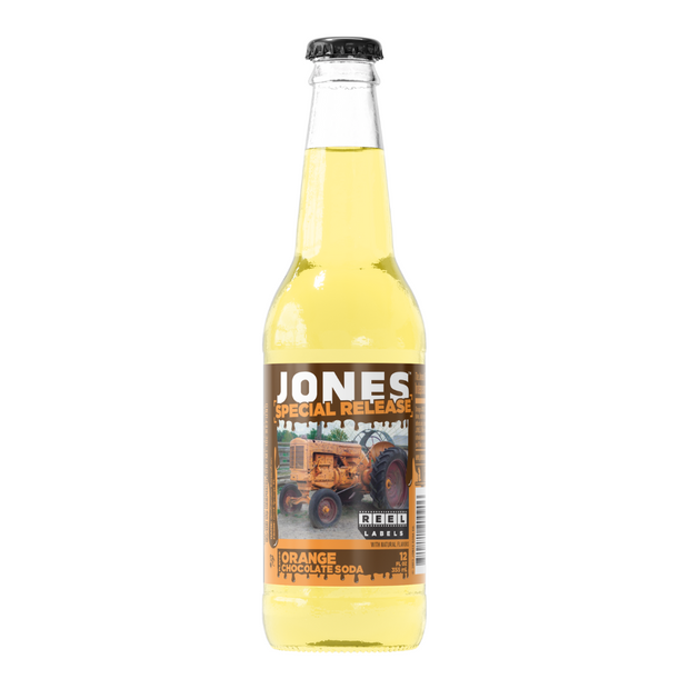 JONES SPECIAL RELEASE Orange Chocolate Soda - Moline Tractor Label ONLY