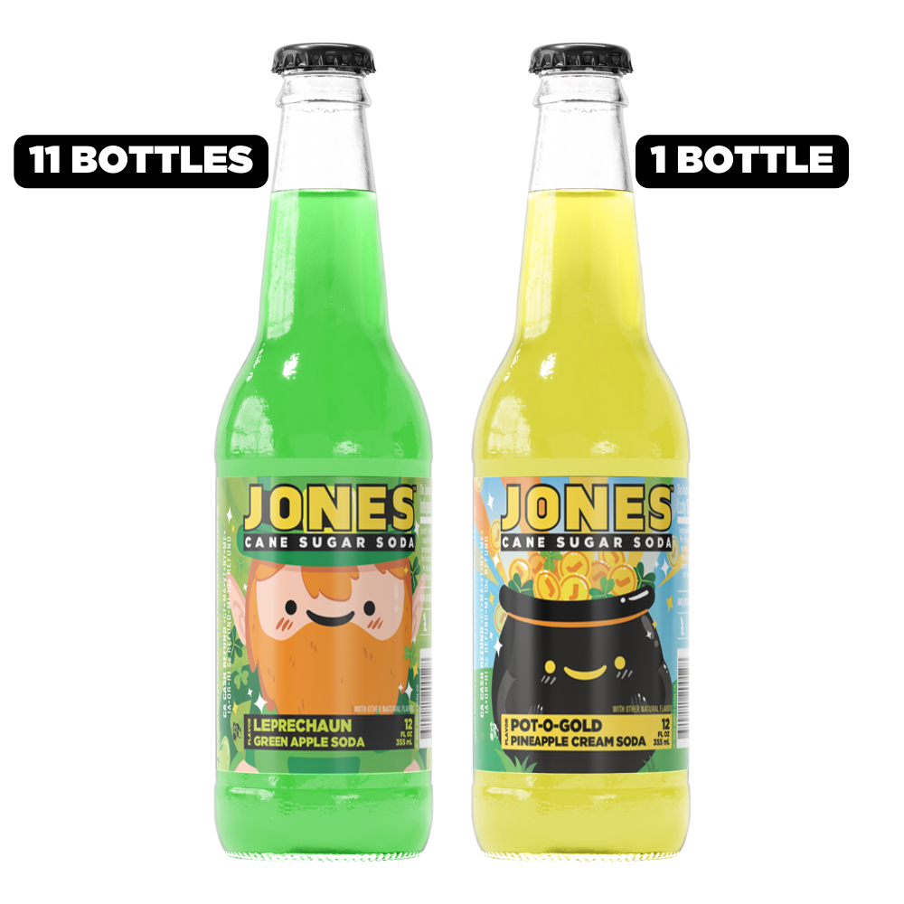 *NEW* JONES Limited Edition Leprechaun & Pot O' Gold Soda 12-pack